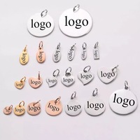Étiquette en acier inoxydable pour sac à main en cuir vêtements vêtement personnalisé graver lettre en métal plaque signalétique pour sac à main portefeuille