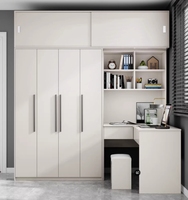 Armoire de bureau d'ordinateur en forme de L pour chambre à coucher moderne et minimaliste Petit appartement Bureau intégré Cabinet Bureau