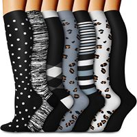 Offre Spéciale gradué blanc violet course à cheval équitation longue équestre 15-20 mmHg genou haute Nylon chaussettes de Compression