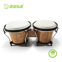 Wholesale Bongo Drums 6.5 Inch and 7.5 Inch Congas Wood Percussion Instrument Bongos for Kids Adults Beginners