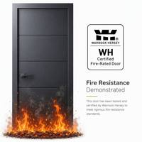 Porte coupe-feu en bois pour sortie de secours certifiée WH, 20-60 minutes, pour hôtel, complexe hôtelier, chambre d'hôtes, appartement, bureau, école, dortoir