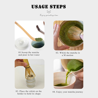 OEM ODM Souvenir Boîte Cadeau 4Pcs Service à Thé Matcha Jeu de Fouet Outils