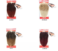 Lot de 2 tresses synthétiques Milano Curls 2X au crochet de 18 pouces pour femmes noires, style ondulé lâche, sans nœuds, protection des cheveux