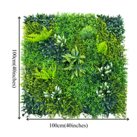 Mur végétal artificiel élégant et écologique en plastique durable, résistant aux UV, pour intérieur/extérieur, avec feuillage hautement réaliste