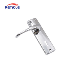 방수 중국 공장 맞춤형 디자인 고체 아연 합금 도금 입구 문 골동품 레버 잠금 장치 핸들 플레이트 핸들 - Product Image 4