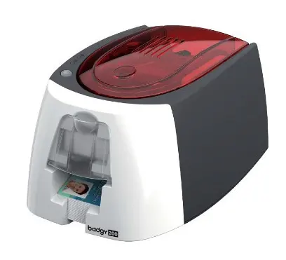 Evolis Badgy Printer 100, Printer Thermal Pencetakan Langsung PVC ID Card dengan Satu Sisi, Dua Sisi