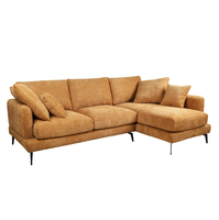 Canapé d'angle en tissu en promotion, couleur au choix, design moderne et luxueux, confortable et doux pour le salon