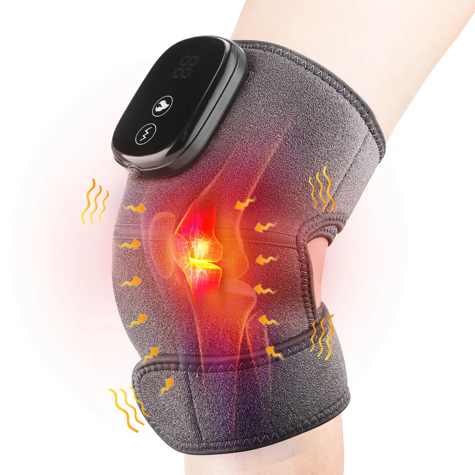 جهاز كهربائي تدليك حراري للركبة والكتف الركبة لاسلكي حراري خشب الدردار القدمين الباردة ذكي بالأشعة تحت الحمراء علاج