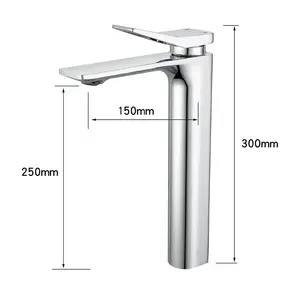 Di lusso migliore qualità in ottone alto lavabo caldo acqua fredda miscelatore rubinetto grigio di Design moderno stile di vendita diretta della fabbrica per uso domestico - Product Image 6