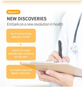 Compresse di Vitamina <span class=keywords><strong>C</strong></span> Liposomiale OEM all'Ingrosso, Integratori Biologici per il Sistema Immunitario per Adulti, Gusto Arancia, 60 Compresse, 2 al Giorno - Product Image 3