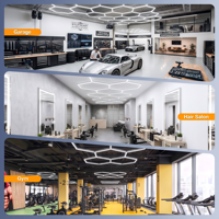 Luminaires LED personnalisés en forme de nid d'abeille, plafonniers hexagonaux, luminaires de plafond pour salon de coiffure et atelier de detailing automobile