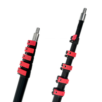 Manche télescopique en aluminium avec embout métallique, verrous rapides, ajustement universel pour tous les outils de nettoyage, performance durable