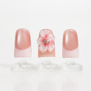 Uñas Postizas Francesas con Brillo Rosa, 10 Piezas, Uñas Cuadradas Pre-Diseñadas, Cobertura Completa, Reutilizables, Acrílicas para Dedos - Product Image 6