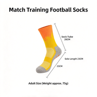 Chaussettes de football personnalisées antidérapantes à dégradé de couleurs, chaussettes de sport respirantes et rembourrées pour l'entraînement en équipe