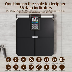 Balance de pesage automatique à bioimpédance UNIQUE Surveillance de la fréquence cardiaque Salle de bain Balance intelligente Écran Affichage direct 8 données corporelles - Product Image 3