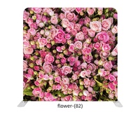 Support de toile de fond en tissu tendu personnalisé 7,5 pi x 8 pi avec cadre en aluminium pour événements, fêtes, cabines photo et bannières murales