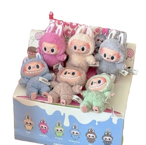 Popmart labubu ชุดของเล่น PVC รูปตัวการ์ตูนน่า<span class=keywords><strong>รัก</strong></span>กล่องปริศนาปริศนาสำหรับตกแต่งโต๊ะขอ<span class=keywords><strong>ง</strong></span>ขวัญวันเกิด - Product Image 3