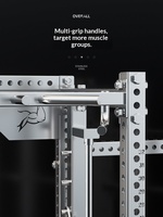 Rack de musculation multifonctionnel en acier inoxydable argenté Senior Year, modèle DQ195, avec Smith Machine, Pec Deck, Fly et Lat Pulldown, pour 4 personnes