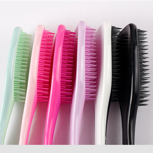 Özel Logo ücretsiz örnek tarak ABS uzatma peruk fırça ve çift temizleyiciler kumaş kılıfı Combo saç arapsaçı Detangler saç fırçası - Product Image 3