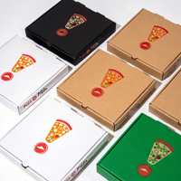 Boîte à pizza classique 33x33 en carton ondulé biodégradable avec impression en relief, logo personnalisé, toutes tailles, prix abordable