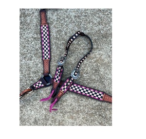 Juego de tachuelas de cuero occidental de diseño personalizado de calidad de exportación con patrón de tejido de cesta disponible a granel - Product Image 4