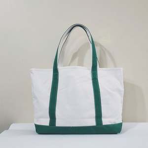 Sac fourre-tout en toile de coton bio recyclé et réutilisable, avec poignées en corde, imprimé avec logo personnalisé, taille OEM, respectueux de l'environnement - Product Image 5