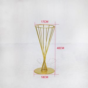 New Electric Gold-plated Rack <b>Wedding</b> Table Flower <b>Frame</b> <b>Wedding</b> Hall Layout Metal Flower Ornaments Artificial Gold Flower Stand - Product Image 3