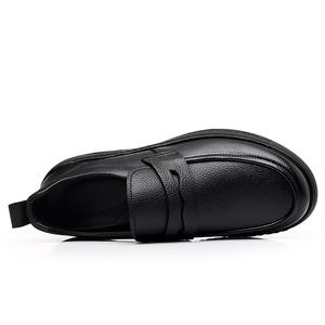 New Wholesale Top Grade Cowhide <strong>Ankle</strong> Shoes Daily Outdoor Party <strong>High</strong> Quality Black Slip-on Casual Business Work Boat <strong>Sneaker</strong> 44 - Product Image 2