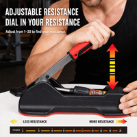 Appareil d'exercice ergonomique pour avant-bras à 20 niveaux de résistance hydraulique, avec base antidérapante, pour l'entraînement des biceps et de la force de préhension, idéal pour la salle de sport