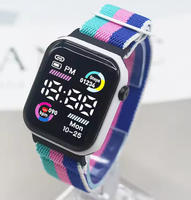 Montre électronique de sport pour étudiants, rectangulaire, haute valeur chromatique, course à pied, lumineuse, élastique, bracelet pour femmes, hommes et enfants