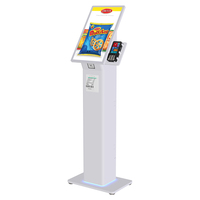 Quiosco de autoservicio de Windows Android de escritorio/suelo de 21,5 pulgadas con escáner de impresora LCD para quiosco de pago de pedidos de restaurante