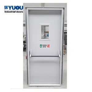 Exterior Commercial Fire Resistance Fire Rated Steel Doors Wholesale Single Leaf Door For Hotel