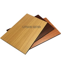 Feuille composée en aluminium de panneau de décoration d'armoire d'acp en bois ignifuge pour la conception intérieure
