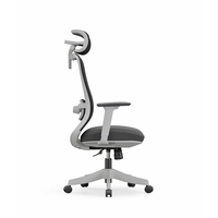 Chaise de bureau ergonomique NOEL à dossier haut, design moderne, avec support lombaire 2D, chaise de bureau en maille certifiée BIFMA