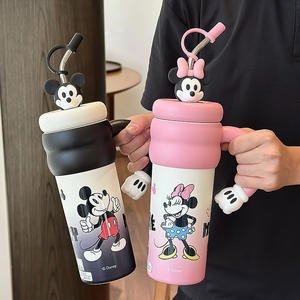 แก้วน้ำดิสนีย์ เดซี่ดั๊ก 500 มล. พร้อมหูจับและหลอดดูด ขวดน้ำสำหรับเด็กนักเรียน ใช้ในโรงเรียนและสำนักงาน - Product Image 5