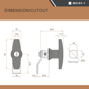 Serrure de porte de Garage en alliage de Zinc, pour armoire, camion, carrosserie - Product Image 5