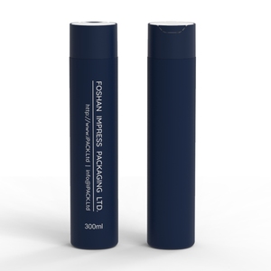 Luxury 300ml Matte Soft Touch Tamper-Proof Unique Disc Cap PE Plastic Bottle Packaging Hair Shampoo Shower Gel Container Bottle