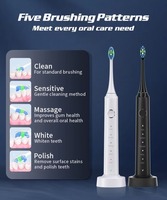 Brosse à dents électrique rechargeable, étanche, soins bucco-dentaires, brosse à dents électrique intelligente pour blanchir les dents, poils doux, pour adultes