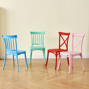 Commercio all'ingrosso nero di plastica croce posteriore seggiolini per bambini all'aperto da giardino banchetto da pranzo sedia per bambini - Product Image 4