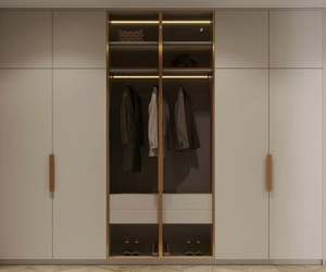 Custom Luxury Modern Walk in Closet System Design <b>Wooden</b> Bedroom Cabinet Bedroom Open Wardrobe - Product Image 3