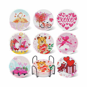 แผ่นรองแก้วคริสตัล<span class=keywords><strong>สี</strong></span>่เหลี่ยมลายมันดาลาประดับเพชรสไตล์ใหม่สำหรับห้องรับประทานอาหารที่บ้านรถไฟเหาะพิมพ์ลายดอกไม้<span class=keywords><strong>ทะเล</strong></span> - Product Image 6