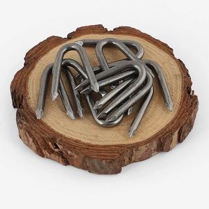 Clous à tête bombée en acier argenté de type U, qualité industrielle, tige lisse, pour la fixation de câbles, fils, grillages dans la construction - Product Image 4