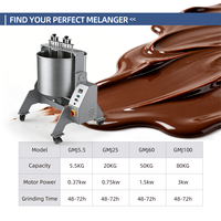Nouvelle machine à mélanger le chocolat LST commerciale 60L, moulin à pierres pour cacao, broyeur multifonctionnel pour la fabrication du chocolat, SSS304