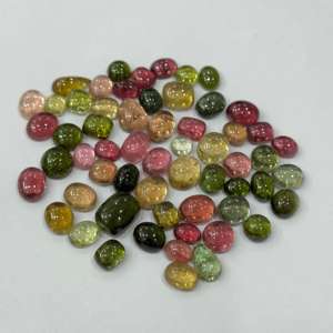 High Quality Natural Multi Color <b>Tourmaline</b> Cabochon Candies Loose Stones For Sale Wholesale Natural Multi <b>Tourmaline</b> - Product Image 4