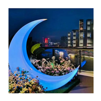 Lampe led imperméable en forme de demi-lune, luminaire décoratif d'extérieur, éclairage de paysage, idéal pour un jardin, une pelouse ou un parc