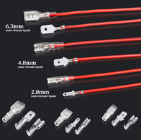 Borne à fourche femelle 4,8 mm DJ622-D4.8, plaquée cuivre, à sertir, connexion rapide pour câble électrique, RoHS CE