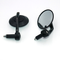 SH-5015 moto noir universel rétroviseur latéral accessoires guidon fin montage rétroviseur