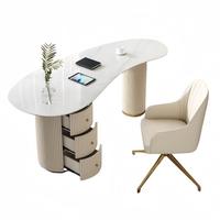 Bureau de luxe moderne simple Rock Board Light pour la beauté médicale et le conseil pour la réception et la table de négociation