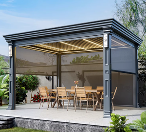 Pergola Elettrica da Esterno Personalizzata in Alluminio, Ecologica e Impermeabile, con Doppio Vetro Temperato per Giardino e Soggiorno - Product Image 3