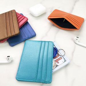 Factory Wholesale <b>Id</b> Custom Logo Credit Leather Mini Business Card <b>Holder</b> - Product Image 4